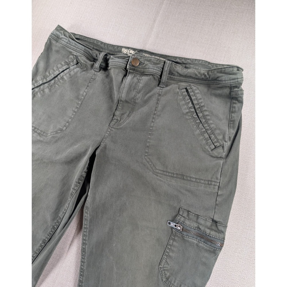 Mossimo Mid Rise Jeggings Womens 16/33 Olive Green Cargo Super Stretch Pants